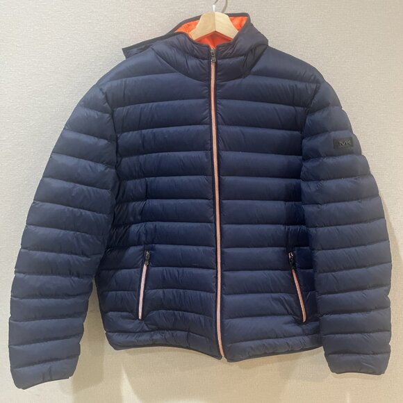 Michael Kors Other - Michael Kors Men Down Blend Puffer Jacket & Hood XL Orange Spice Worth NWOT